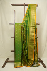 Dual Tone Green Gadwal Silk Saree - SRDTGGSS656
