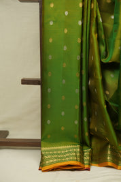 Dual Tone Green Gadwal Silk Saree - SRDTGGSS656