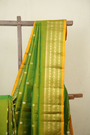 Dual Tone Green Gadwal Silk Saree - SRDTGGSS656