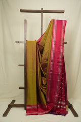 Mehendi Gadwal Silk Saree - SRMGSS651