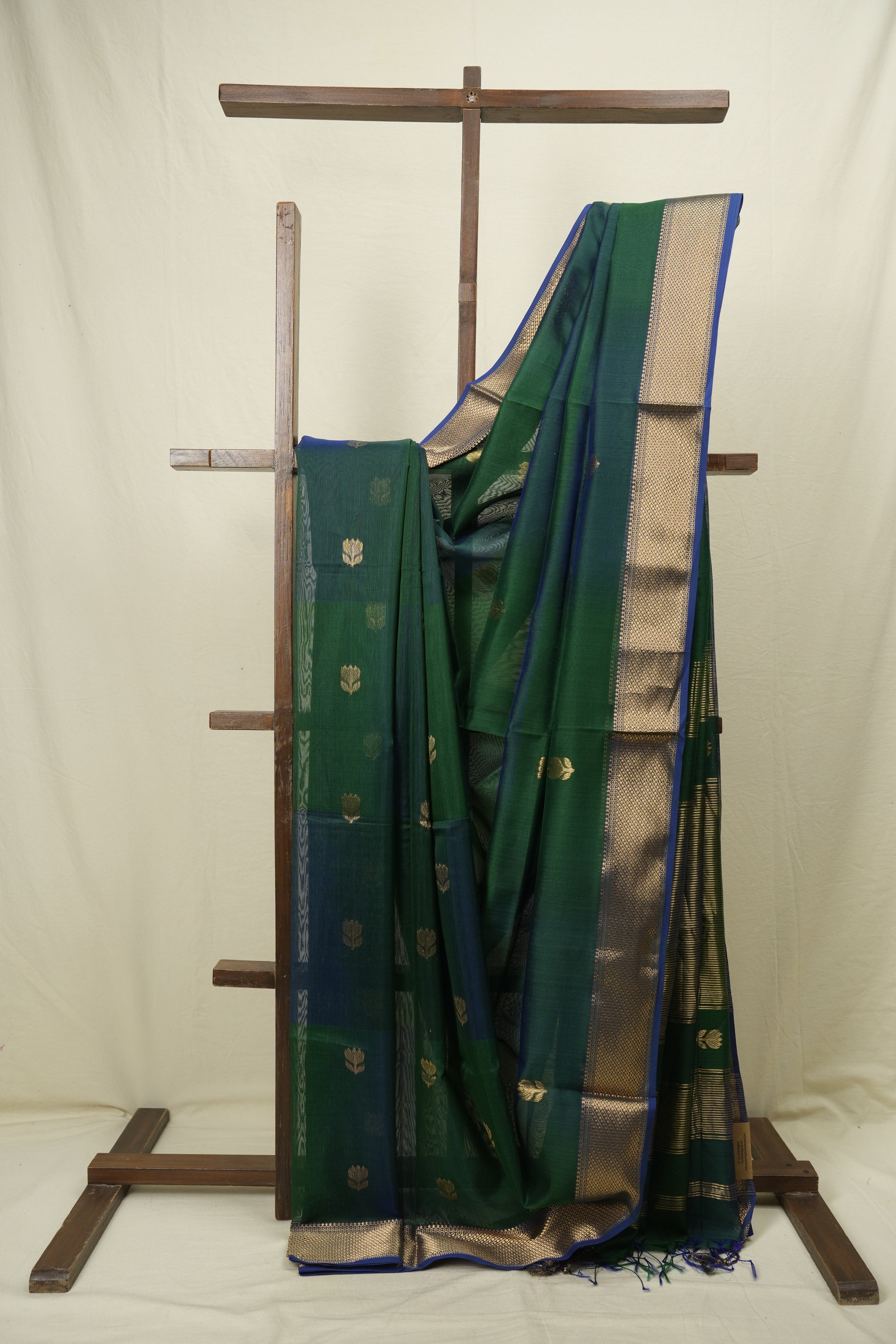 Green Maheshwari Saree - SRGMS1234