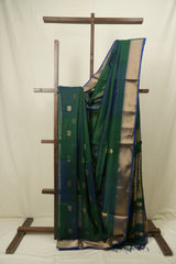 Green Maheshwari Saree - SRGMS1234