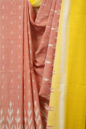 Pestle Red Pochampalli Cotton Ikat Saree - SRPRPCIS678