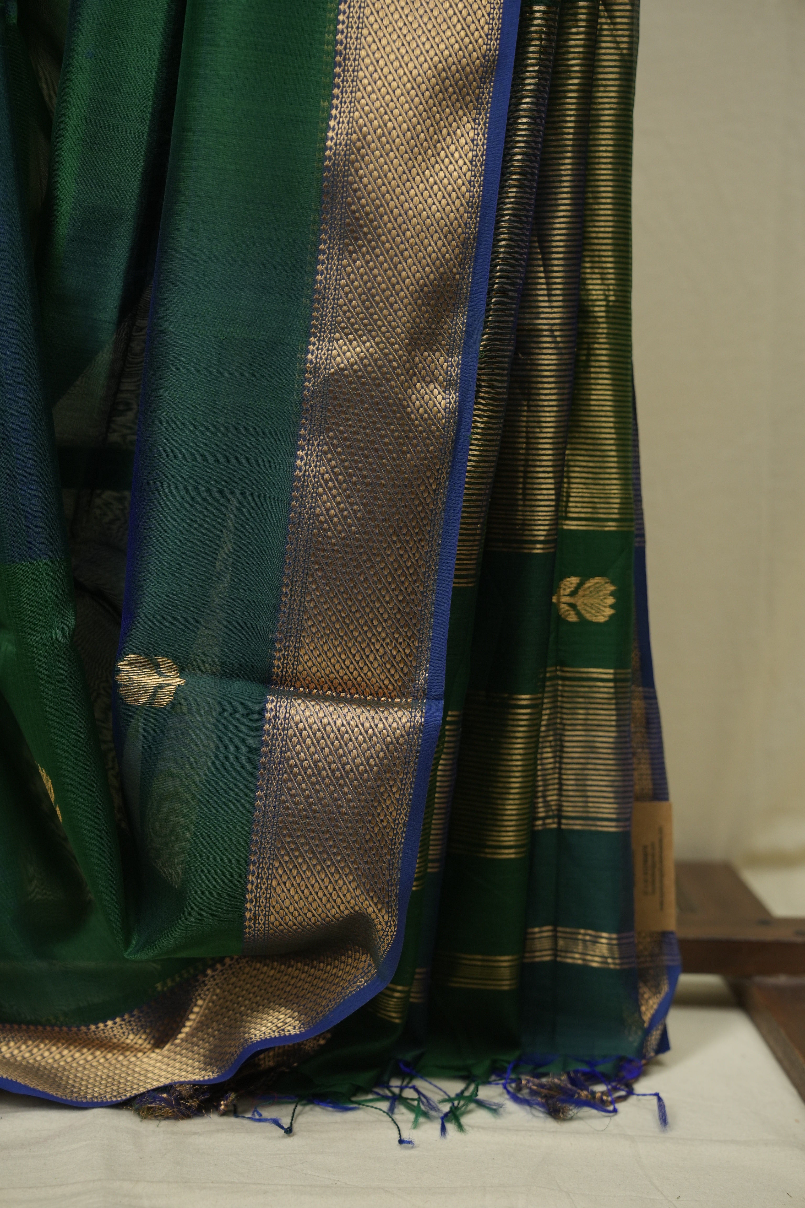 Green Maheshwari Saree - SRGMS1234
