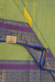 Green-Yellow Kanchi Cotton Saree - SRGYKCS1015