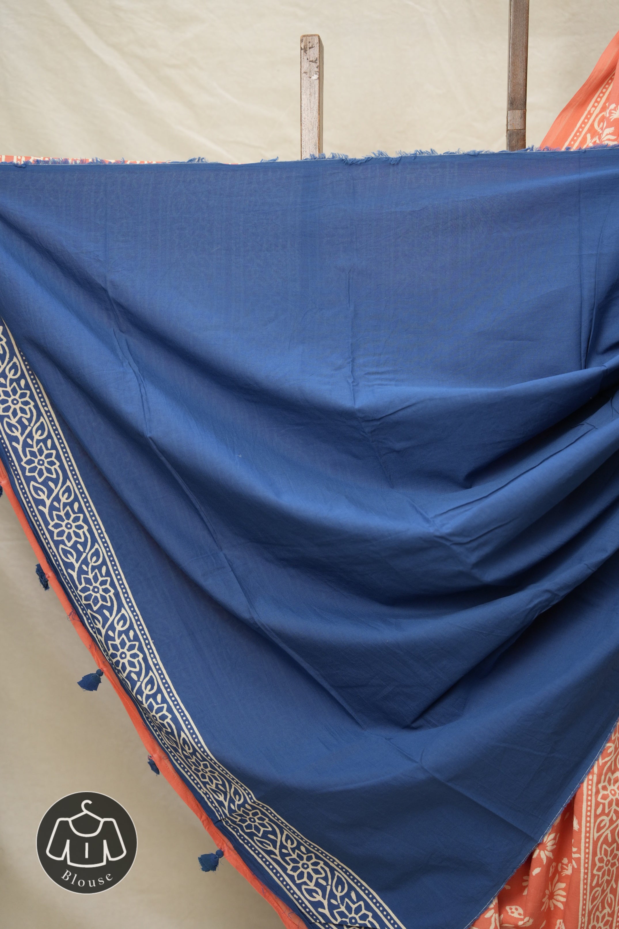 Peach HBP Cotton Saree - SRPCS2985