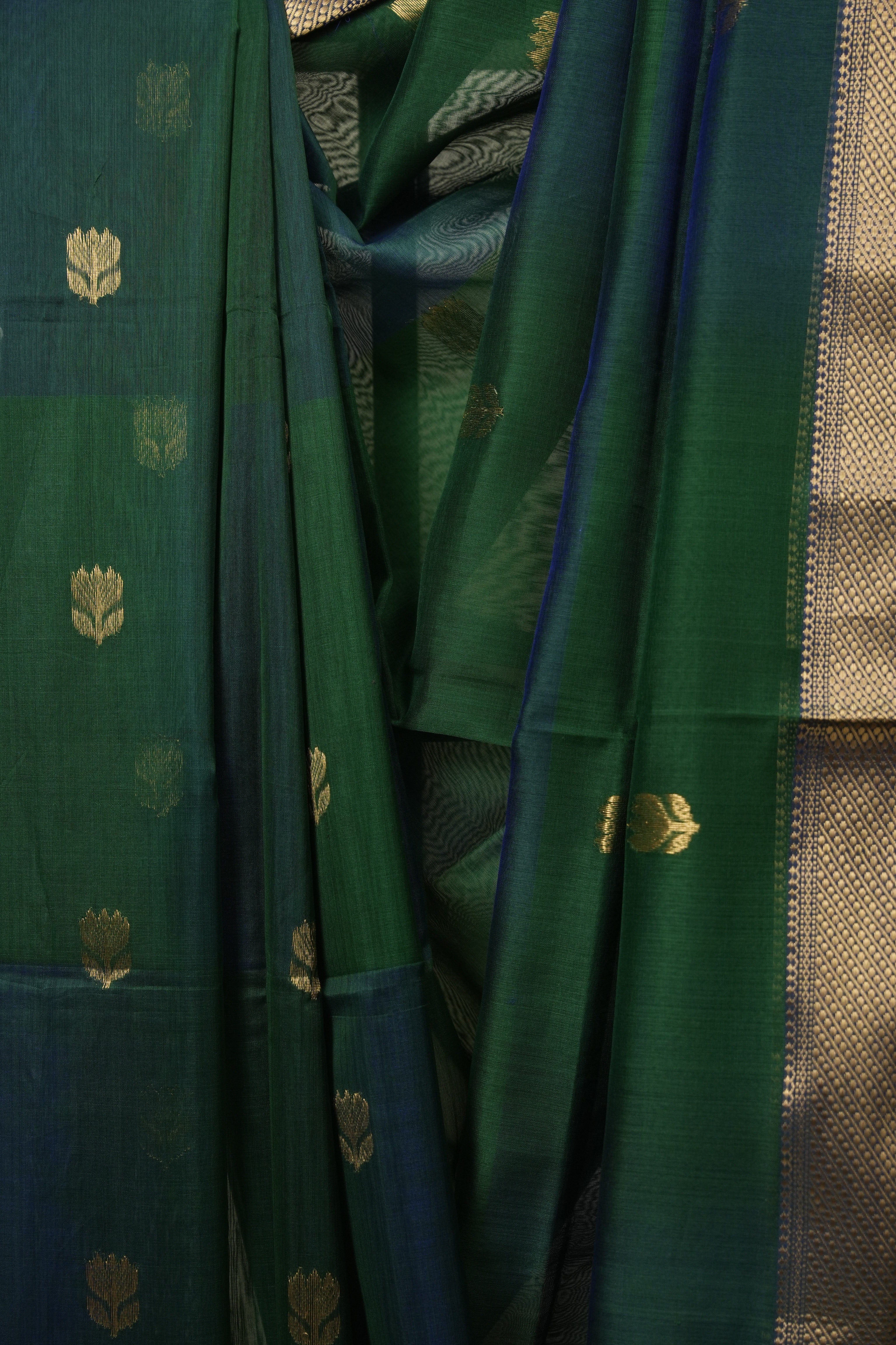 Green Maheshwari Saree - SRGMS1234