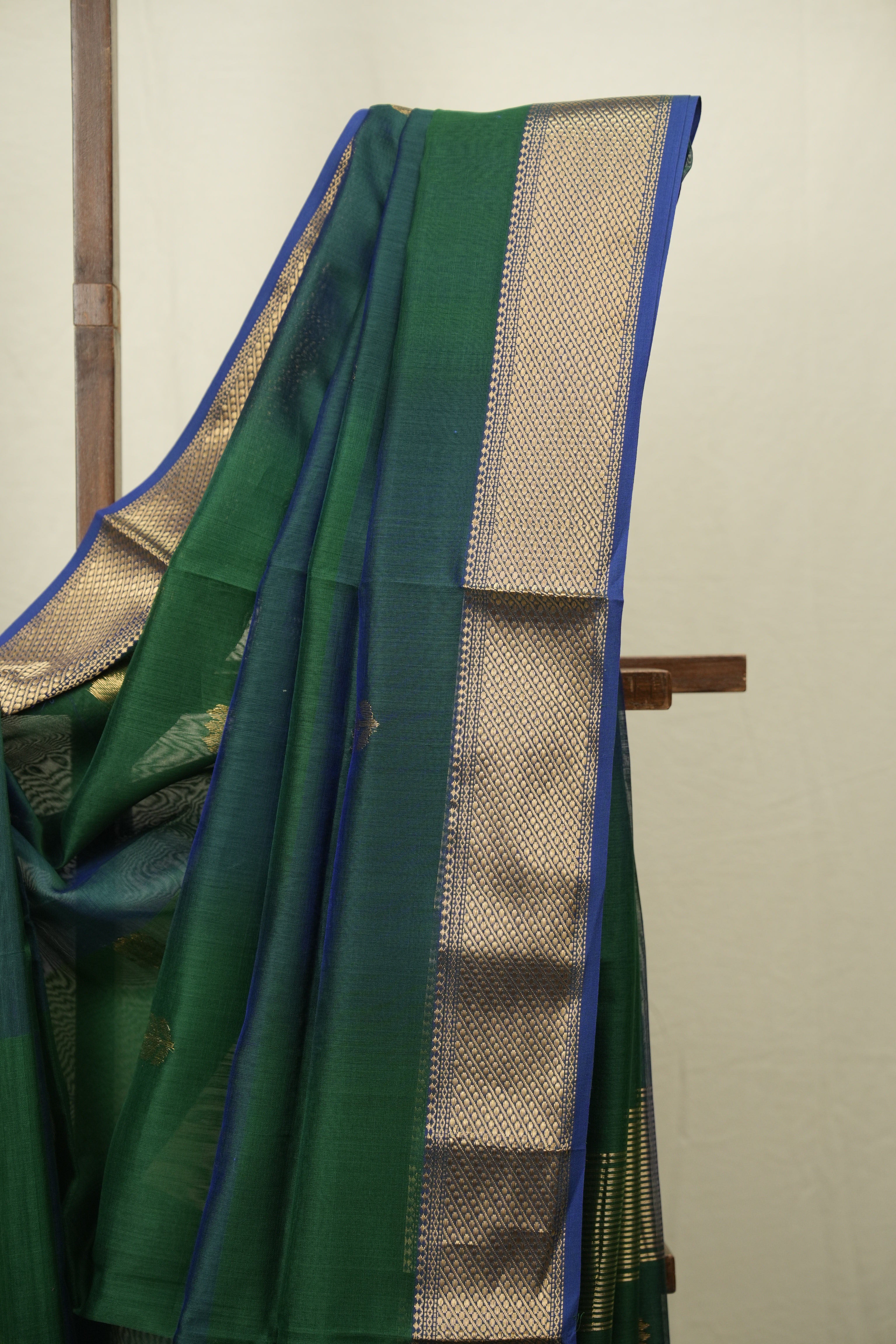 Green Maheshwari Saree - SRGMS1234