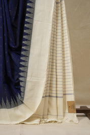 Nevy Blue Pochampalli Cotton Ikat Saree - SRNBPCIS679