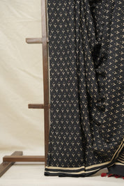 Black - White HBP Cotton Saree - SRBWCS2996