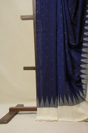 Nevy Blue Pochampalli Cotton Ikat Saree - SRNBPCIS679