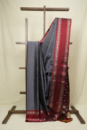 Grey Gadwal Silk Saree - SRGGSS648