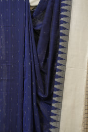 Nevy Blue Pochampalli Cotton Ikat Saree - SRNBPCIS679