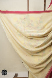 Light Beige Bengal Mul Cotton Saree - SRLBBMCS040