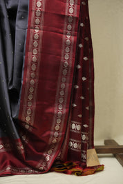 Grey Gadwal Silk Saree - SRGGSS648