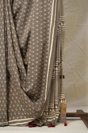 Tan HBP Cotton Saree - SRTCS2986