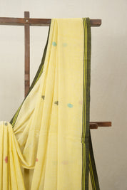 Pastel Yellow Bengal Mul Cotton Saree - SRPYBMCS048