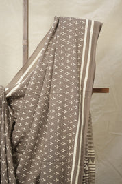 Tan HBP Cotton Saree - SRTCS2986