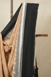 Sand Brown Pochampalli Cotton Ikat Saree - SRSBPCIS680