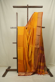 Yellow Maheshwari Saree - SRYMS1226