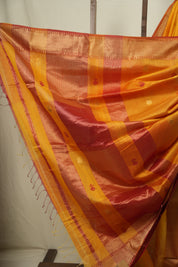 Yellow Maheshwari Saree - SRYMS1226