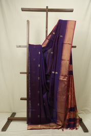 Purple Maheshwari Saree - SRPMS1227