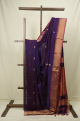 Purple Maheshwari Saree - SRPMS1227