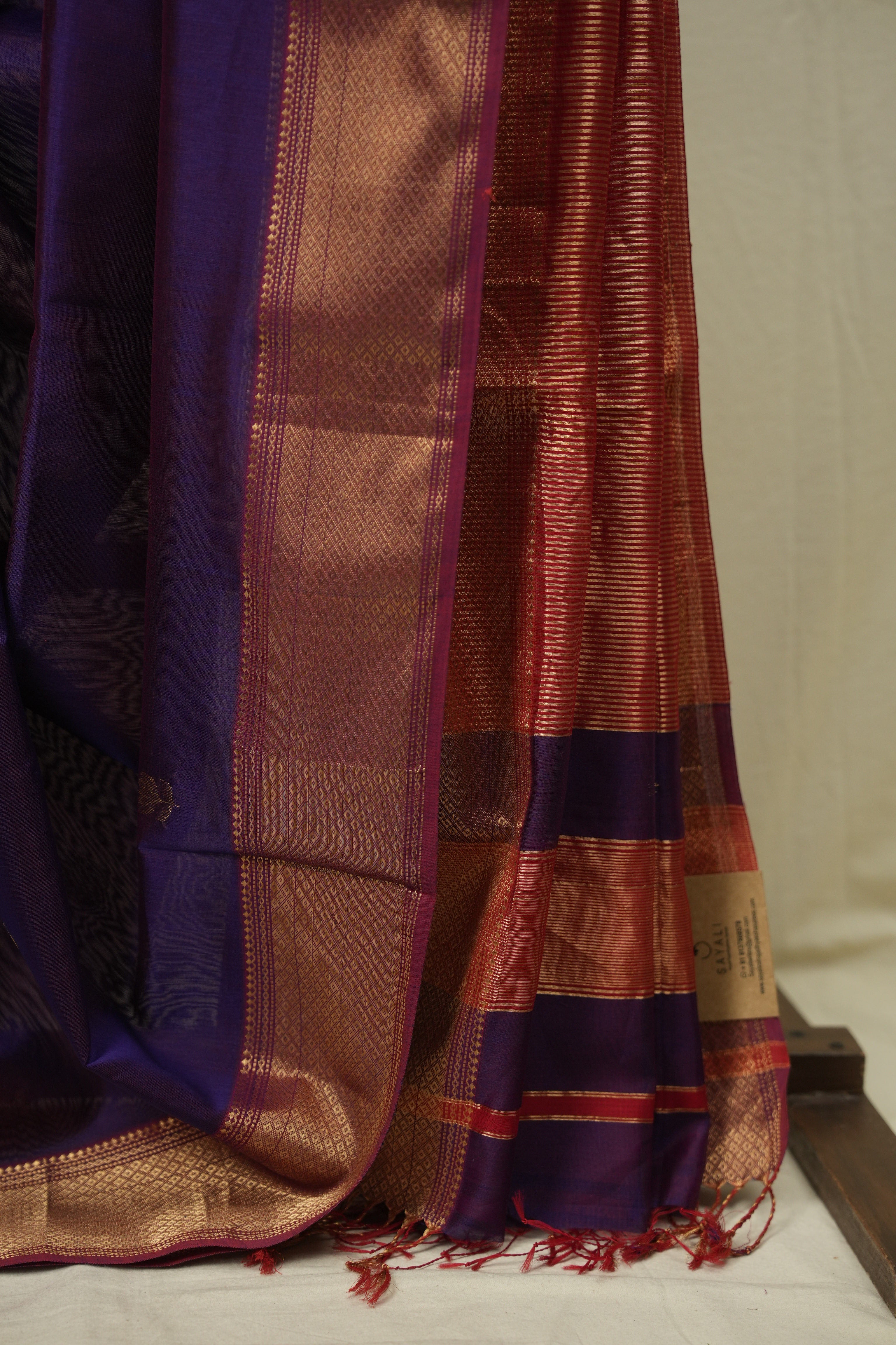 Purple Maheshwari Saree - SRPMS1227