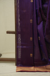 Purple Maheshwari Saree - SRPMS1227