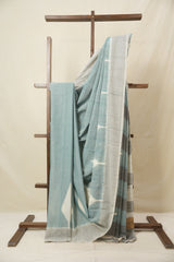 Mint Green Pochampalli Cotton Ikat Saree - SRMGPCIS682