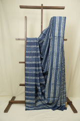 Blue HBP Tussar Silk Saree - SRBHTSS753