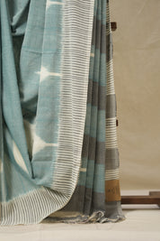 Mint Green Pochampalli Cotton Ikat Saree - SRMGPCIS682