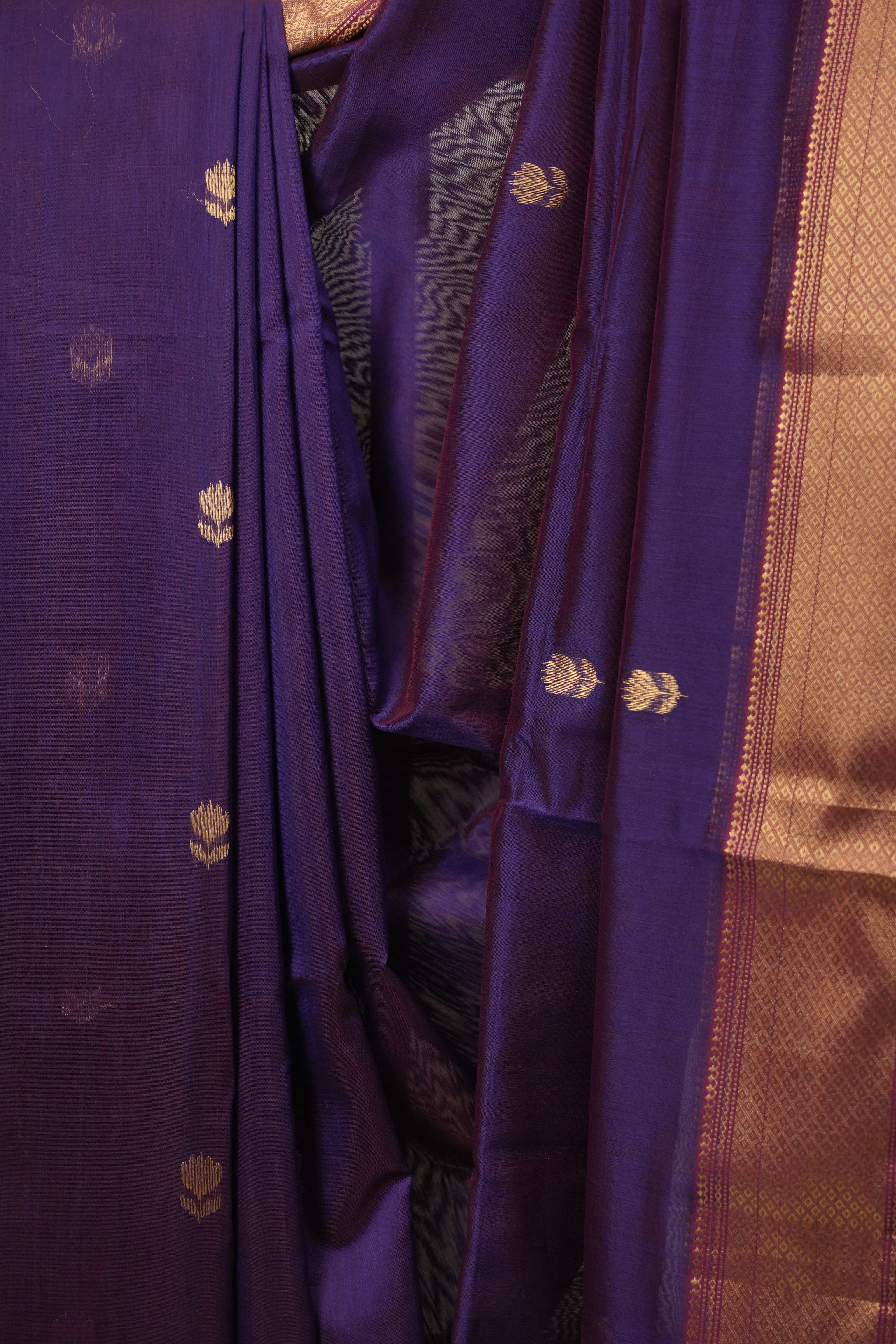 Purple Maheshwari Saree - SRPMS1227