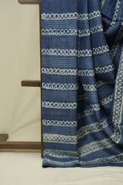 Blue HBP Tussar Silk Saree - SRBHTSS753