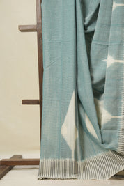 Mint Green Pochampalli Cotton Ikat Saree - SRMGPCIS682