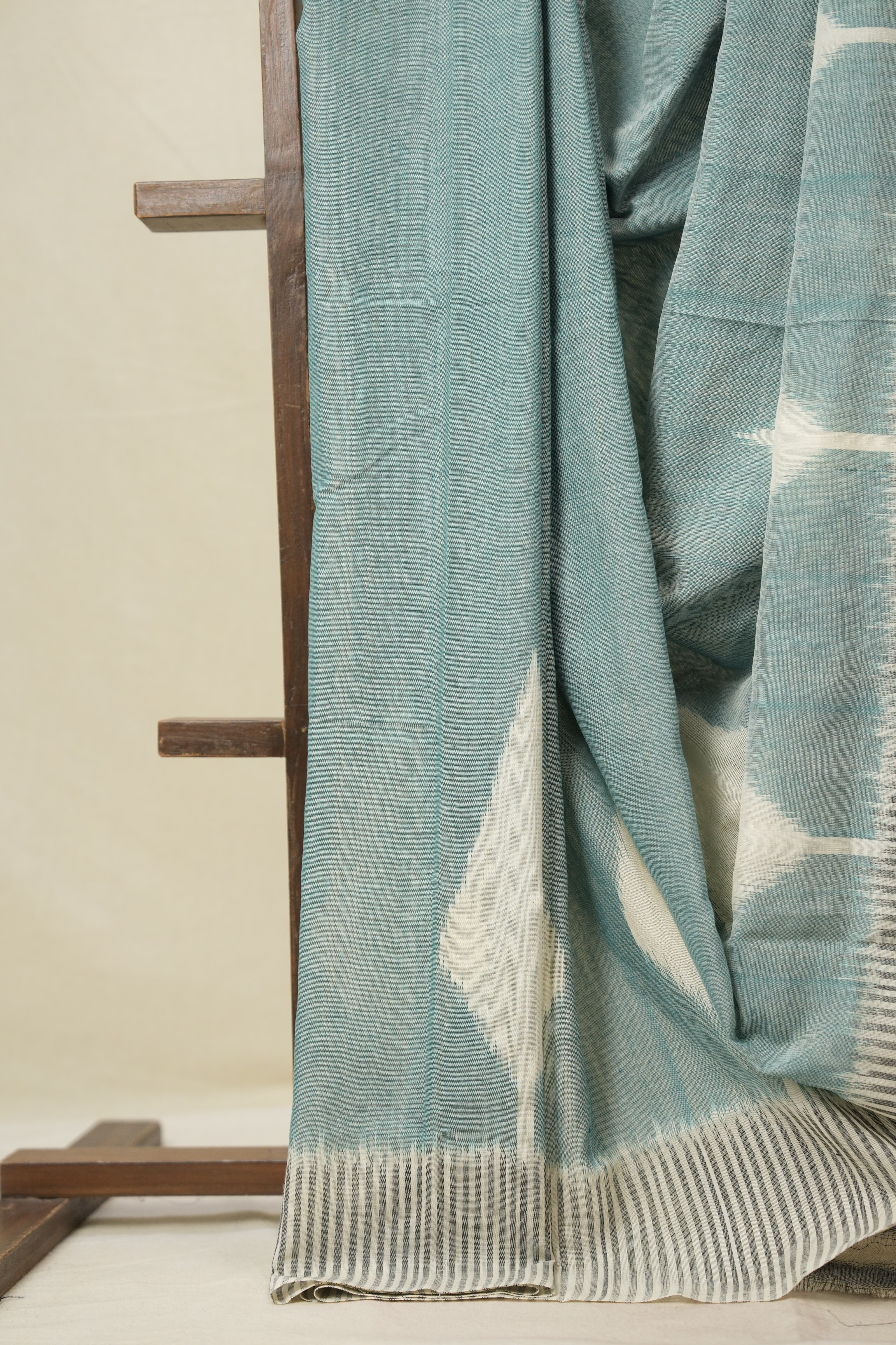 Mint Green Pochampalli Cotton Ikat Saree - SRMGPCIS682