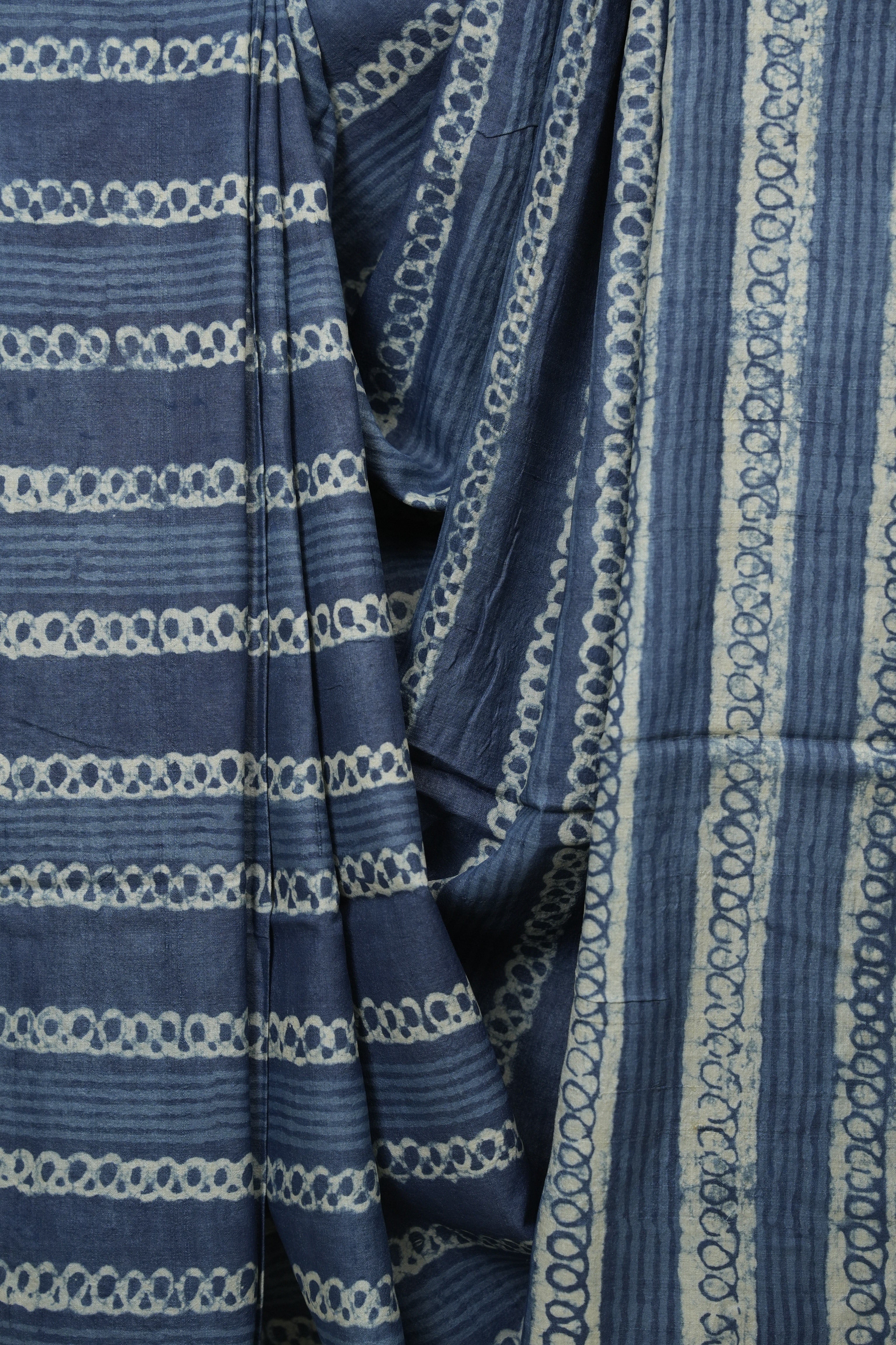 Blue HBP Tussar Silk Saree - SRBHTSS753