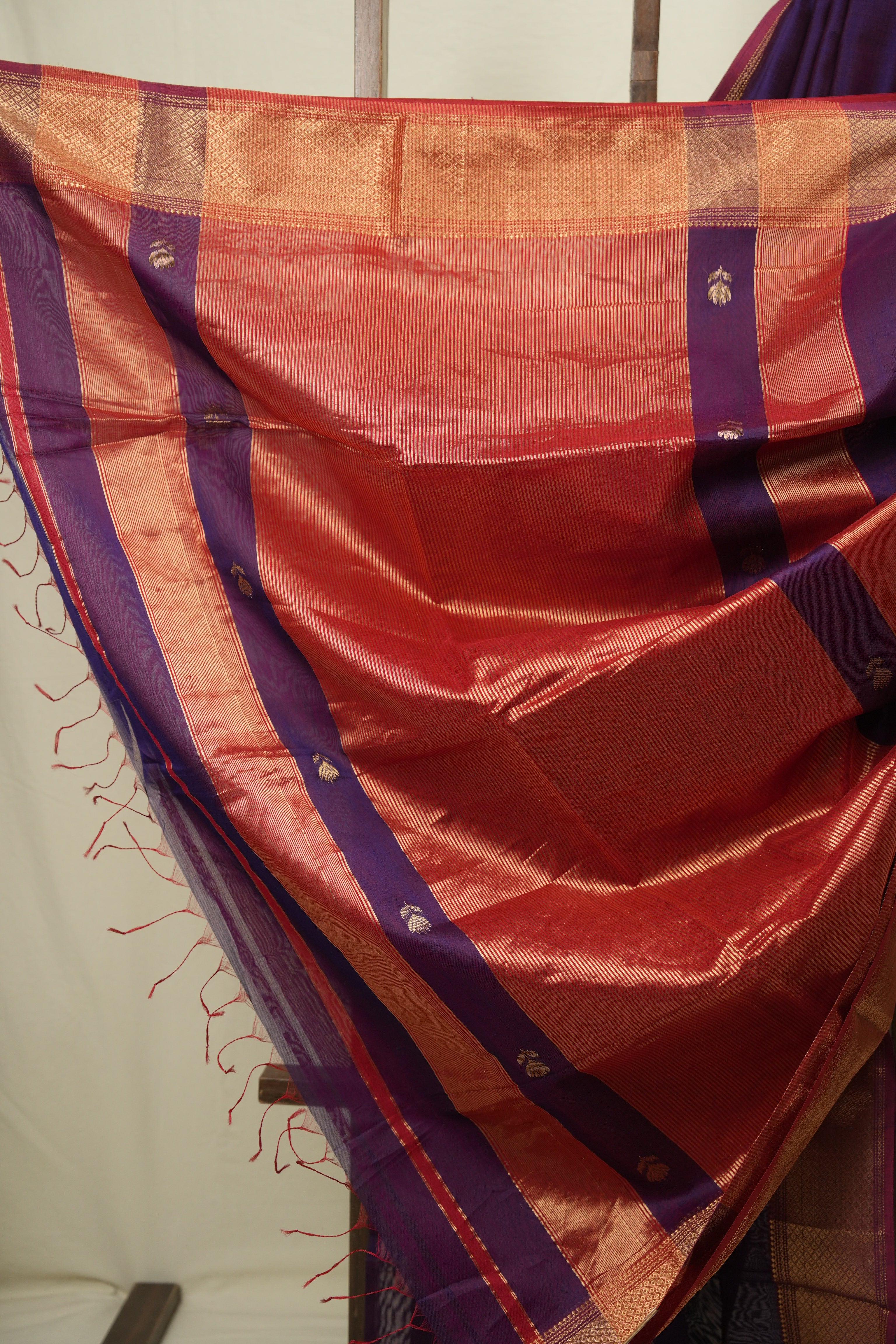 Purple Maheshwari Saree - SRPMS1227