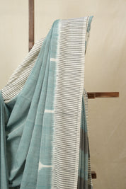 Mint Green Pochampalli Cotton Ikat Saree - SRMGPCIS682