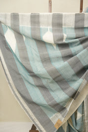Mint Green Pochampalli Cotton Ikat Saree - SRMGPCIS682