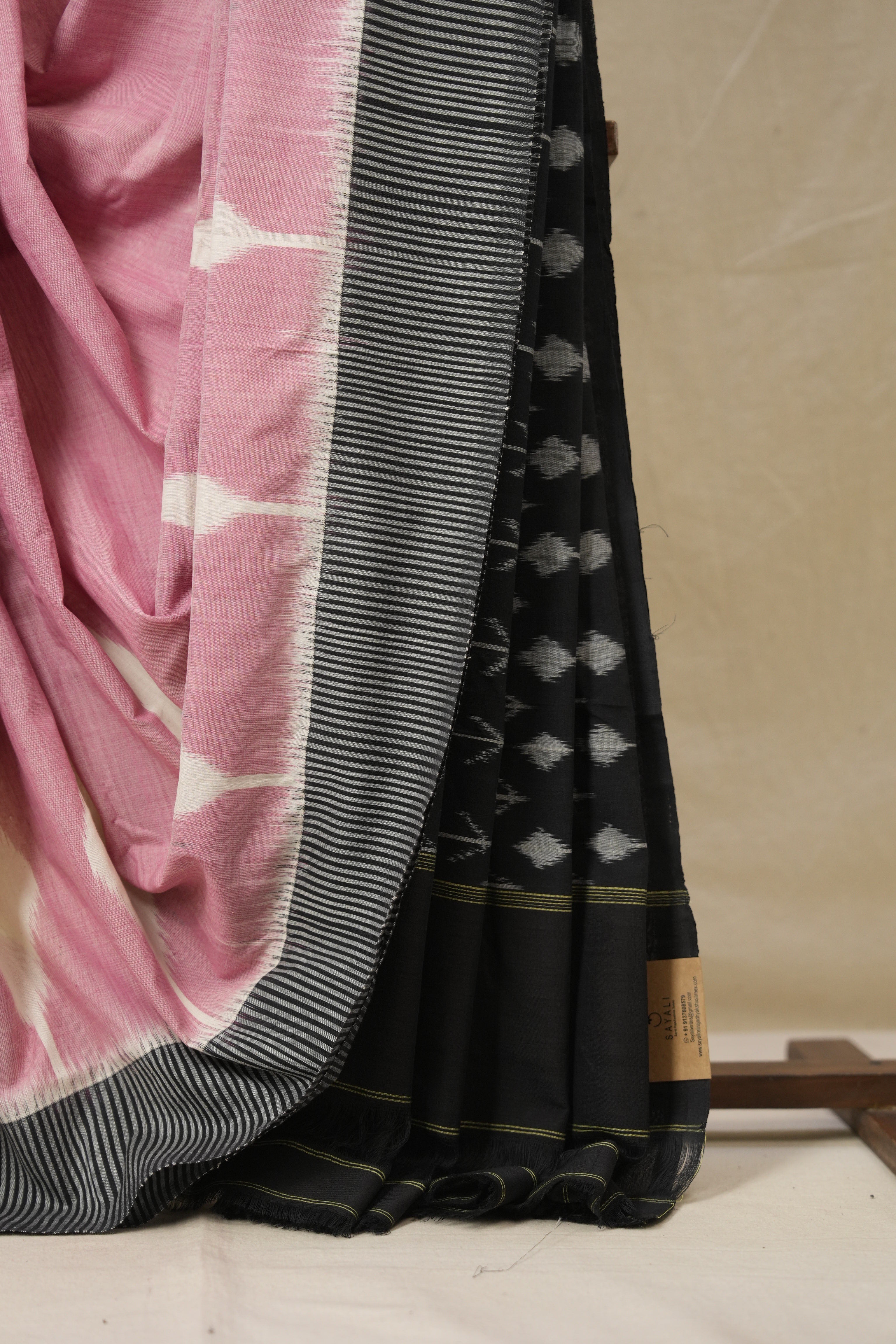 Pink Pochampalli Cotton Ikat Saree - SRPPCIS683