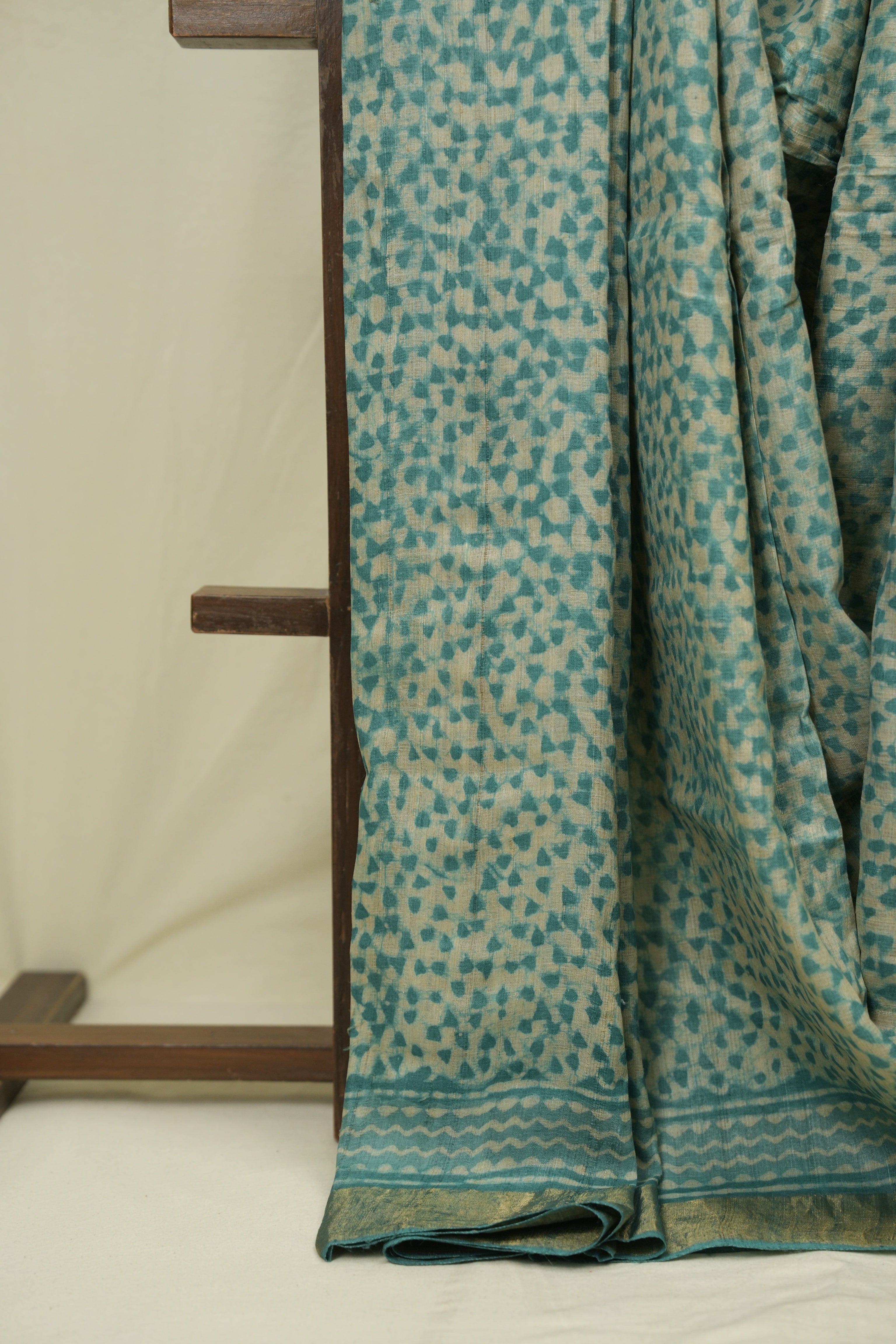 Aqua Beige  HBP Tussar Silk Saree - SRABHTSS754