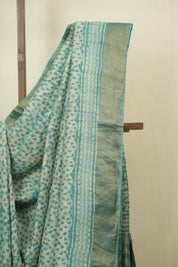 Aqua Beige  HBP Tussar Silk Saree - SRABHTSS754