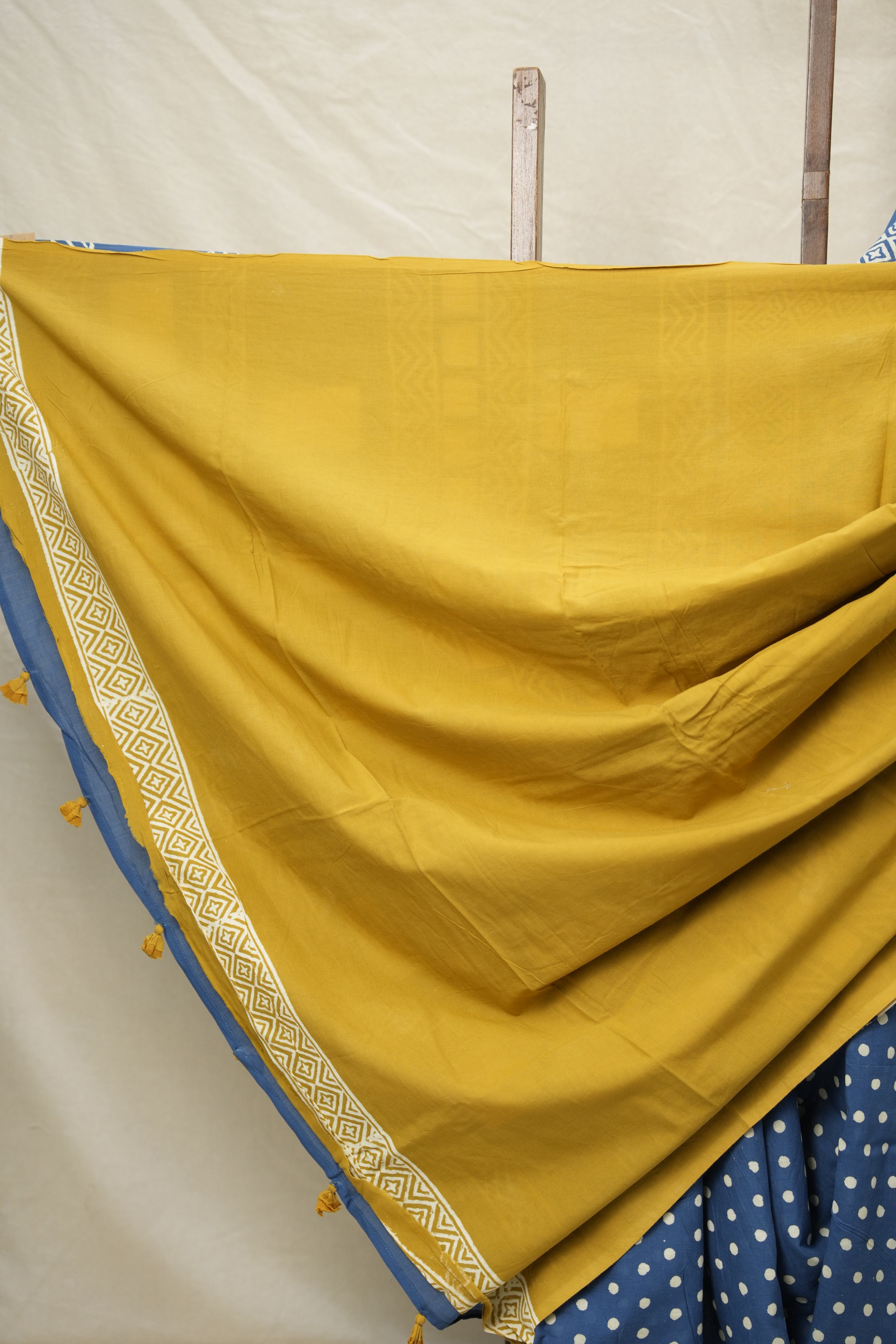 Indigo Blue HBP Cotton Saree - SRIBCS2982