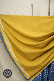 Indigo Blue HBP Cotton Saree - SRIBCS2982