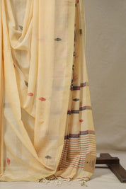 Peach Bengal Mul Cotton Saree - SRPBMCS047