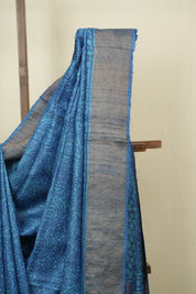 Peacock Blue  HBP Tussar Silk Saree - SRPBHTSS755