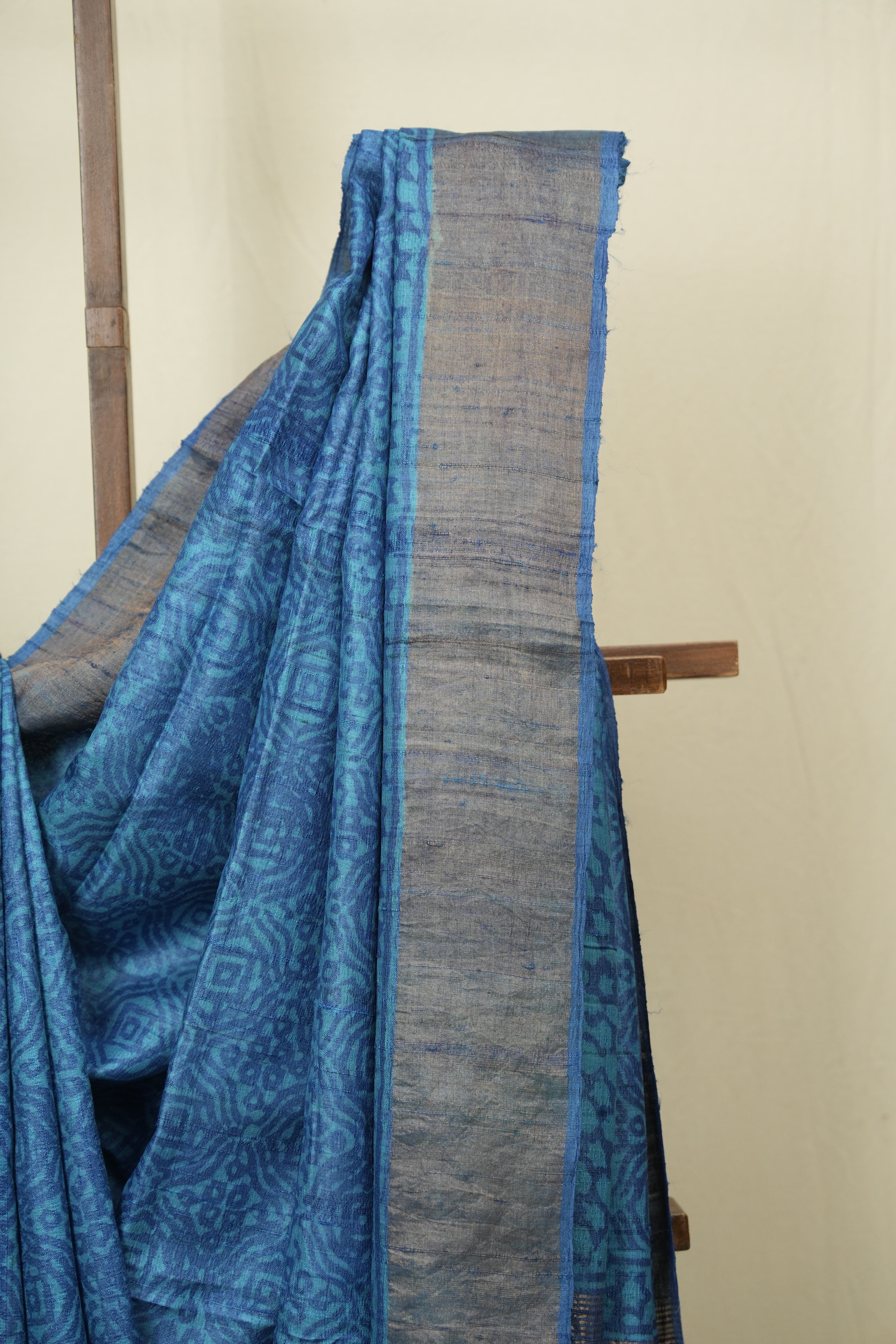 Peacock Blue  HBP Tussar Silk Saree - SRPBHTSS755