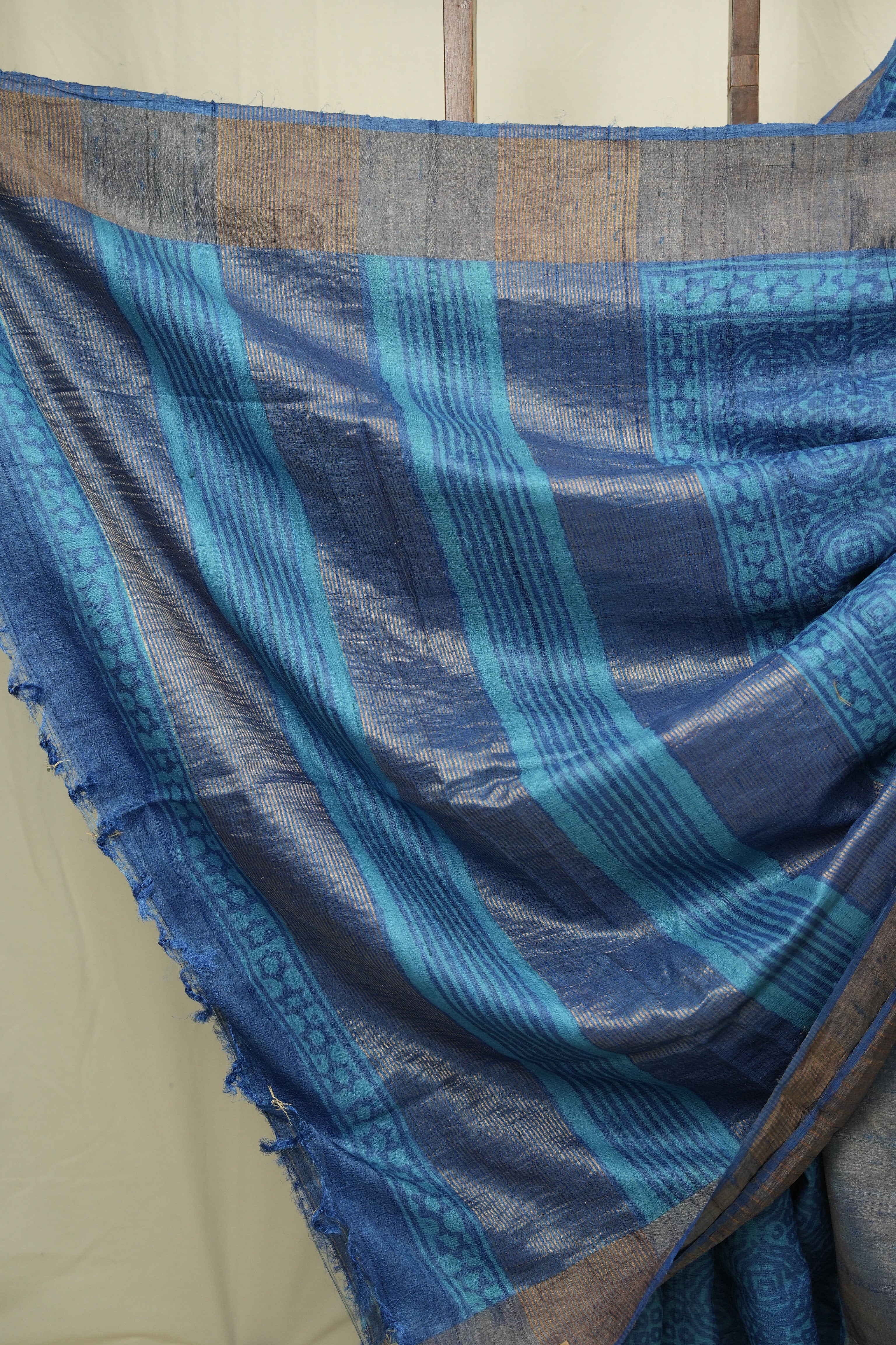 Peacock Blue  HBP Tussar Silk Saree - SRPBHTSS755