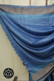 Peacock Blue  HBP Tussar Silk Saree - SRPBHTSS755